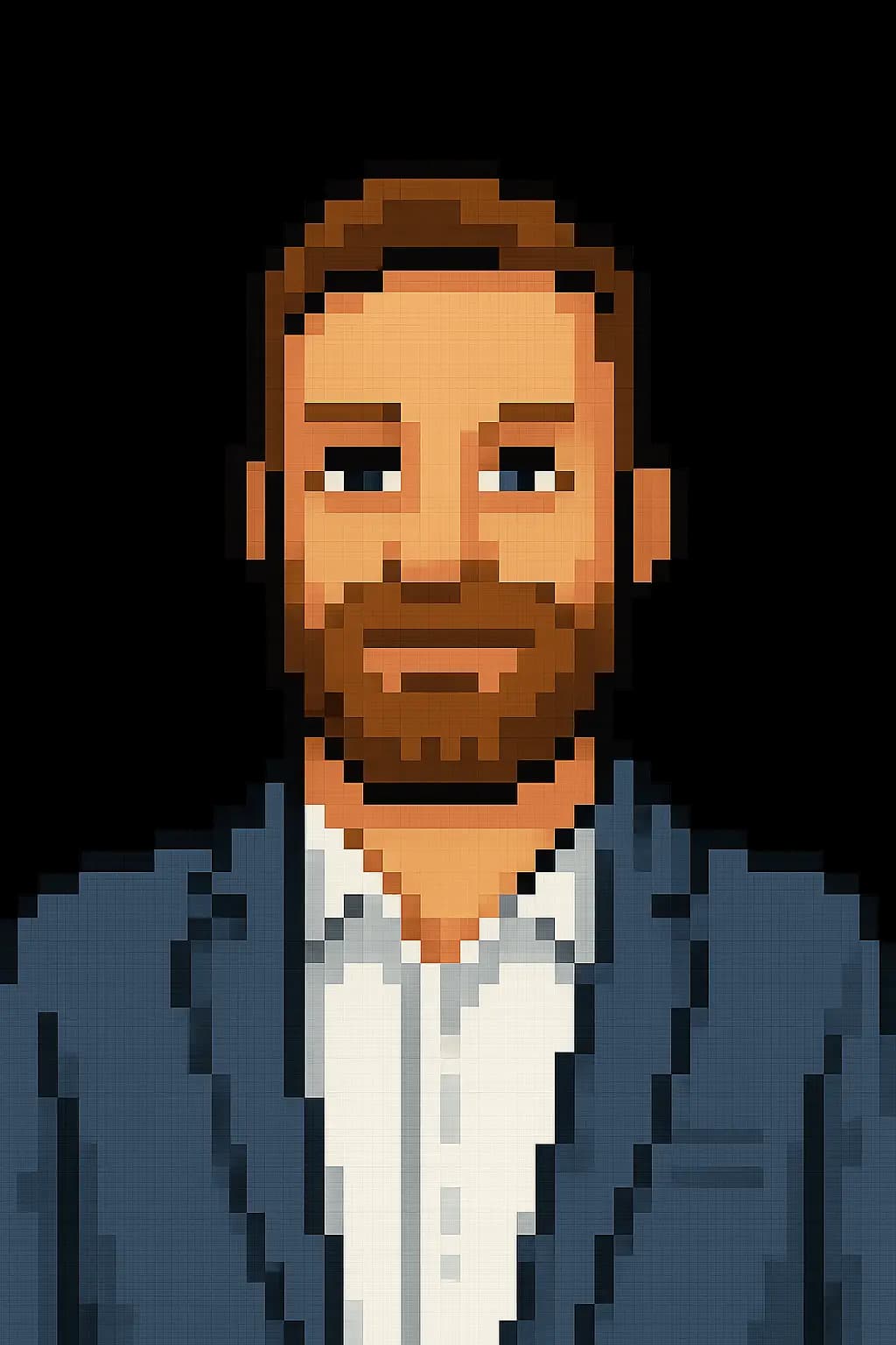 A pixel art avatar of Theodore Belo